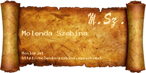 Molenda Szabina névjegykártya