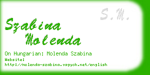 szabina molenda business card